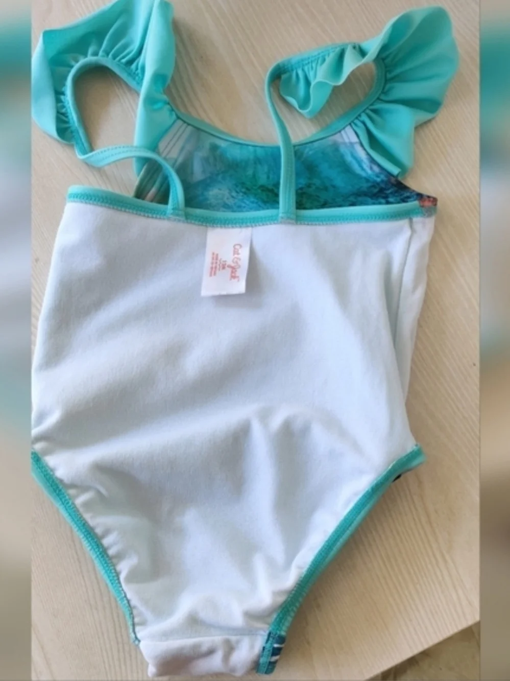 Cat & Jack Little Girls One Piece Zebra Print Swim Suit Size 12M
